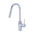 Pioneer Faucets Single Handle Pull-Down Kitchen Faucet, Compression Hose, Chrome, Weight: 9.4 2MT260